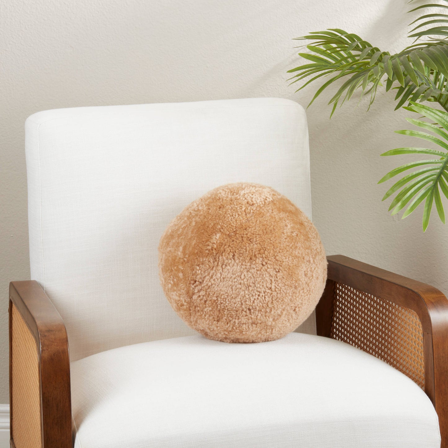 Fleece Fantasy Sheepskin Ball Throw Pillow