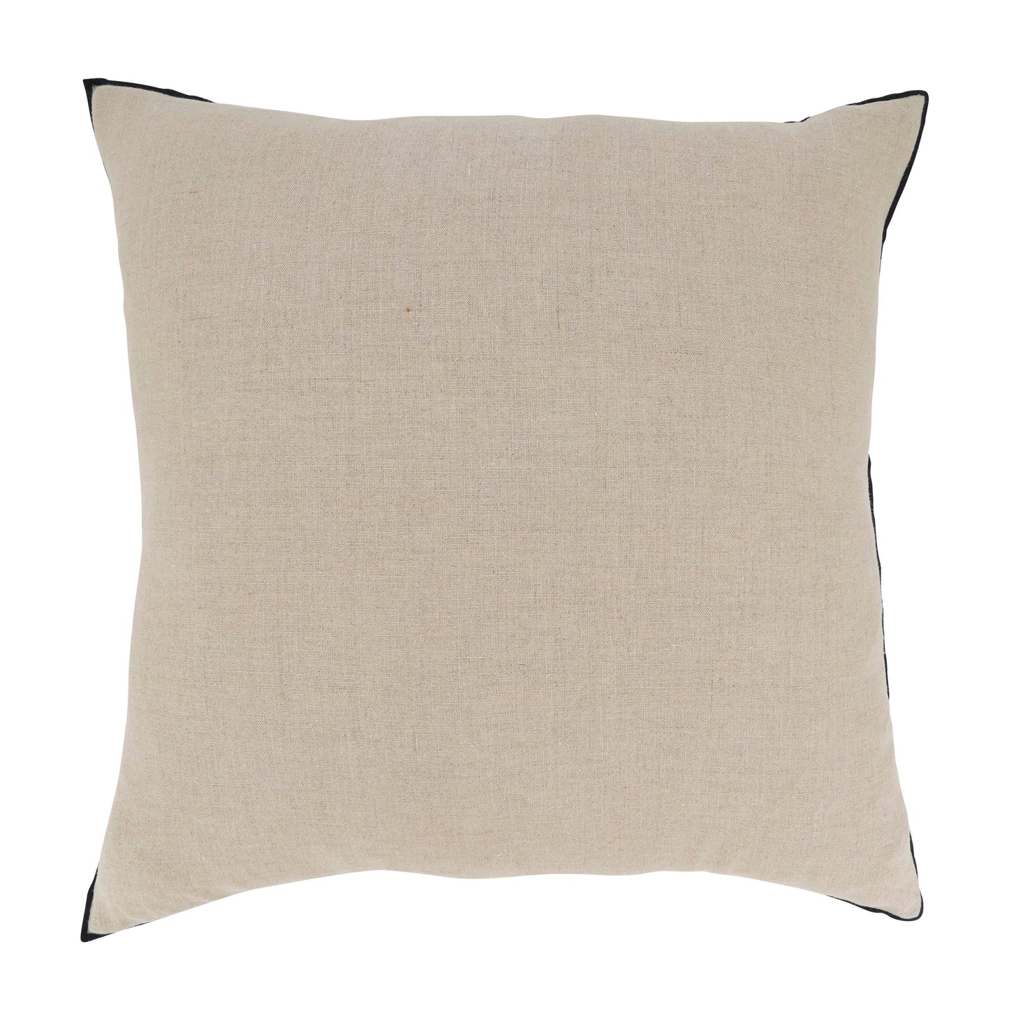 Linen Stonewashed Stitched Border Throw Pillow