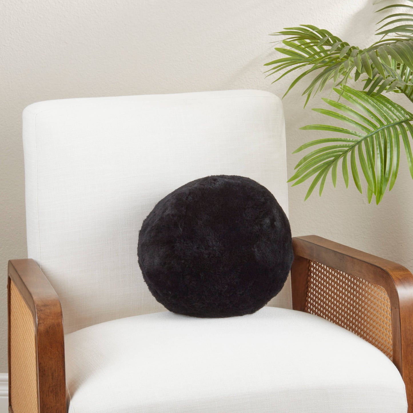 Fleece Fantasy Sheepskin Ball Throw Pillow