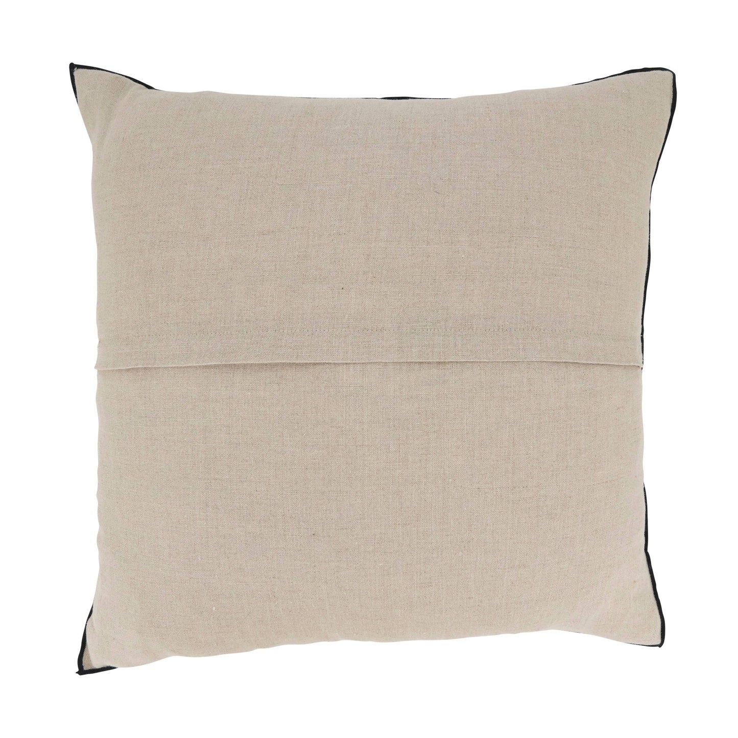 Linen Stonewashed Stitched Border Throw Pillow