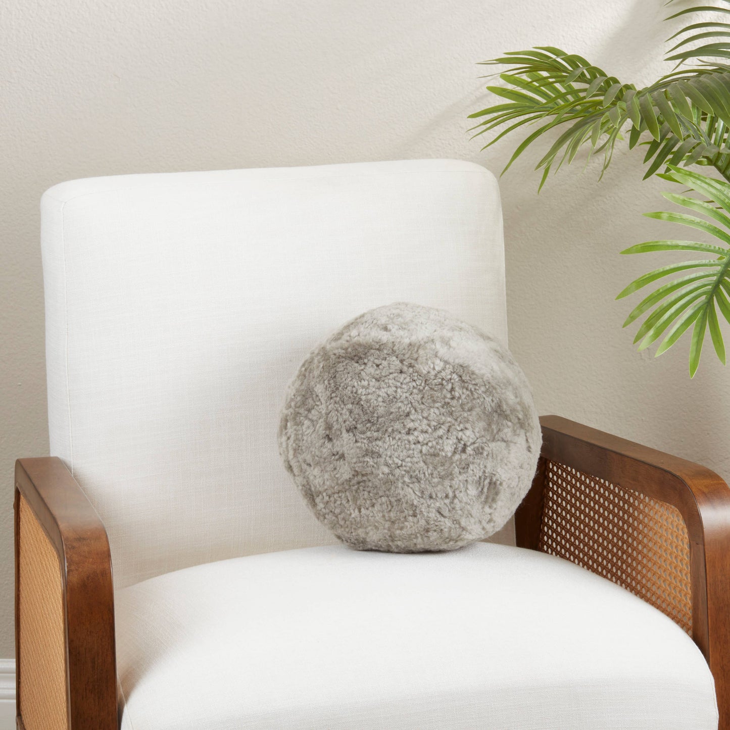 Fleece Fantasy Sheepskin Ball Throw Pillow