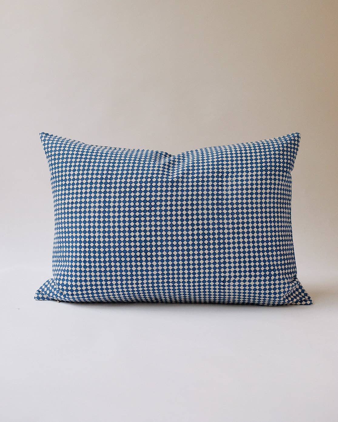Rekha - Hand Block-printed Linen Pillowcase (Indigo)