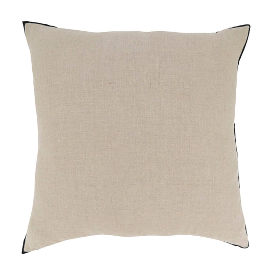 Linen Stonewashed Stitched Border Throw Pillow