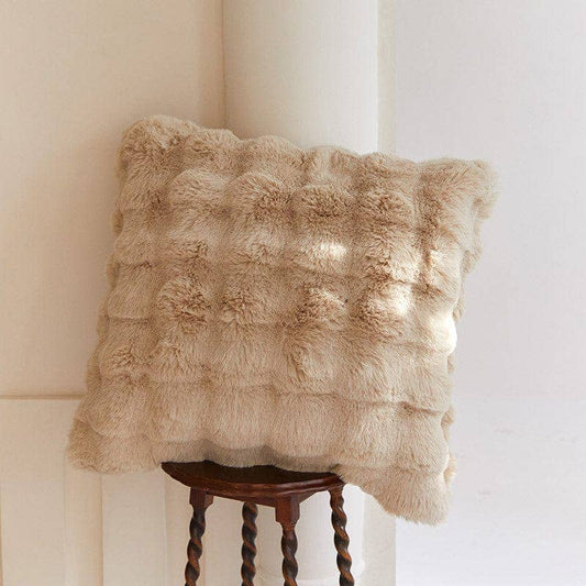 LUXE Faux Fur Pillow -TAN